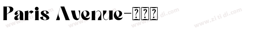 Paris Avenue字体转换